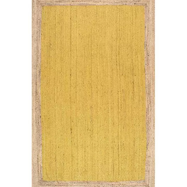 Alfombra Tejida Eugene Amarilla 5x8 Pies - Diseño Acogedor para Salas y Dormitorios | Kirklands Hogar - Oferta Especial
