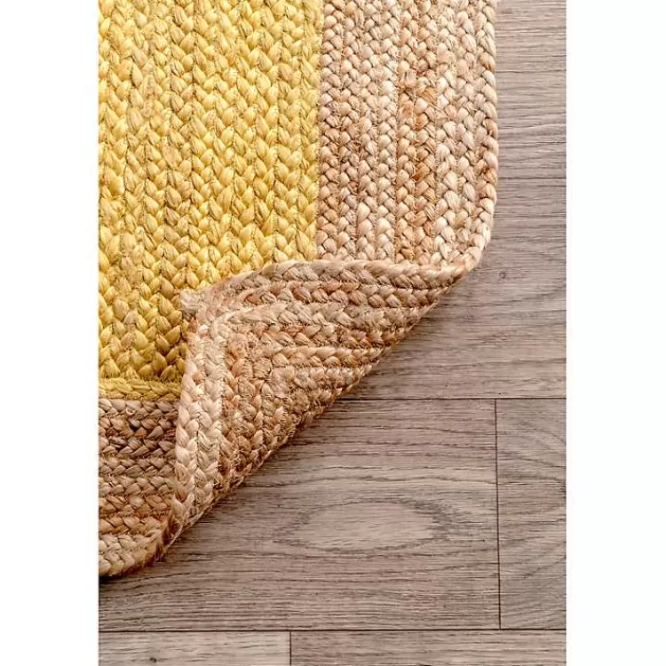 Alfombra Tejida Eugene Amarilla 5x8 Pies - Diseño Acogedor para Salas y Dormitorios | Kirklands Hogar - Oferta Especial