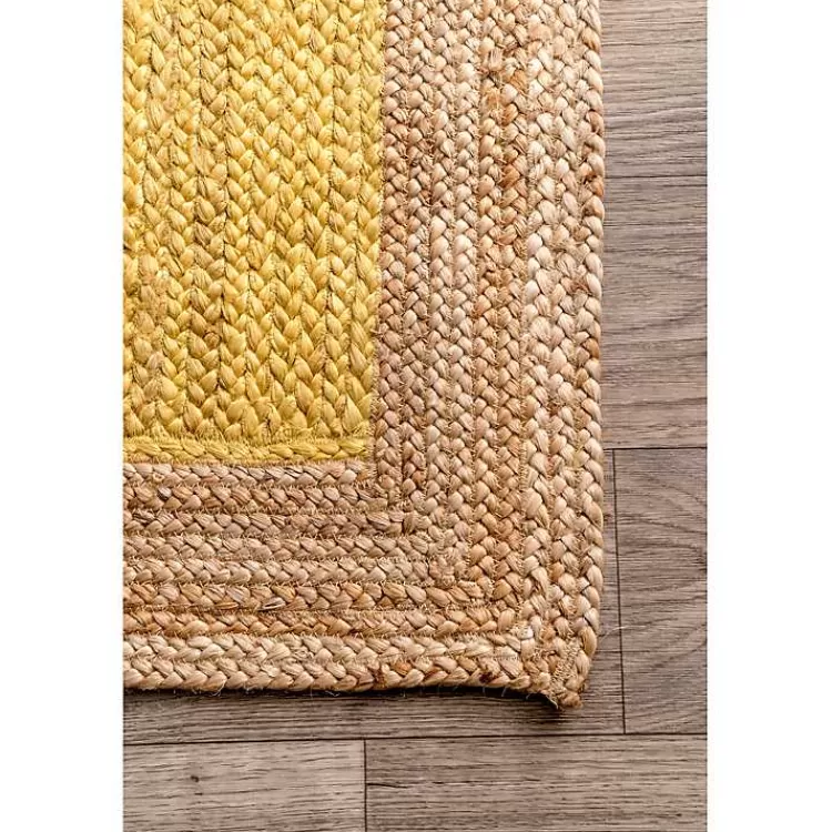 Alfombra Tejida Eugene Amarilla 5x8 Pies - Diseño Acogedor para Salas y Dormitorios | Kirklands Hogar - Oferta Especial